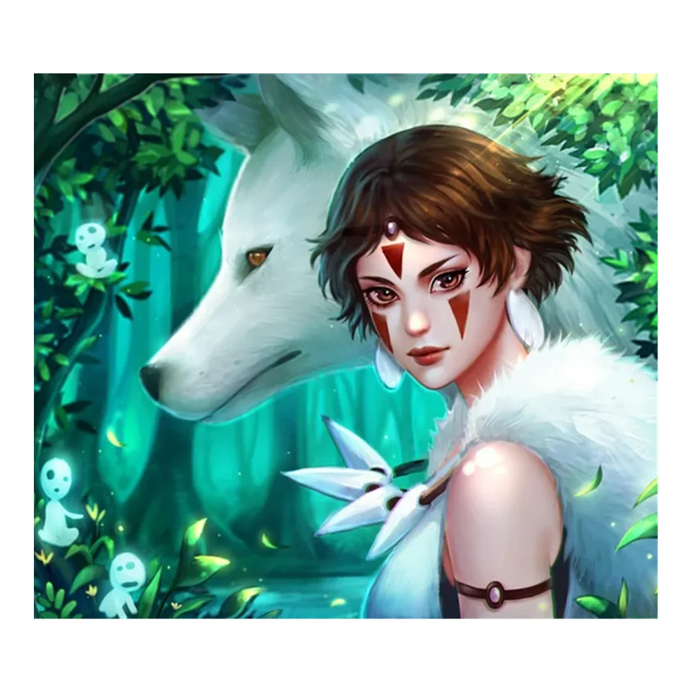 X-335 Wholesale diamond painting cartoon animation picture digital oil painting handmade gift home decoration Paint By Number