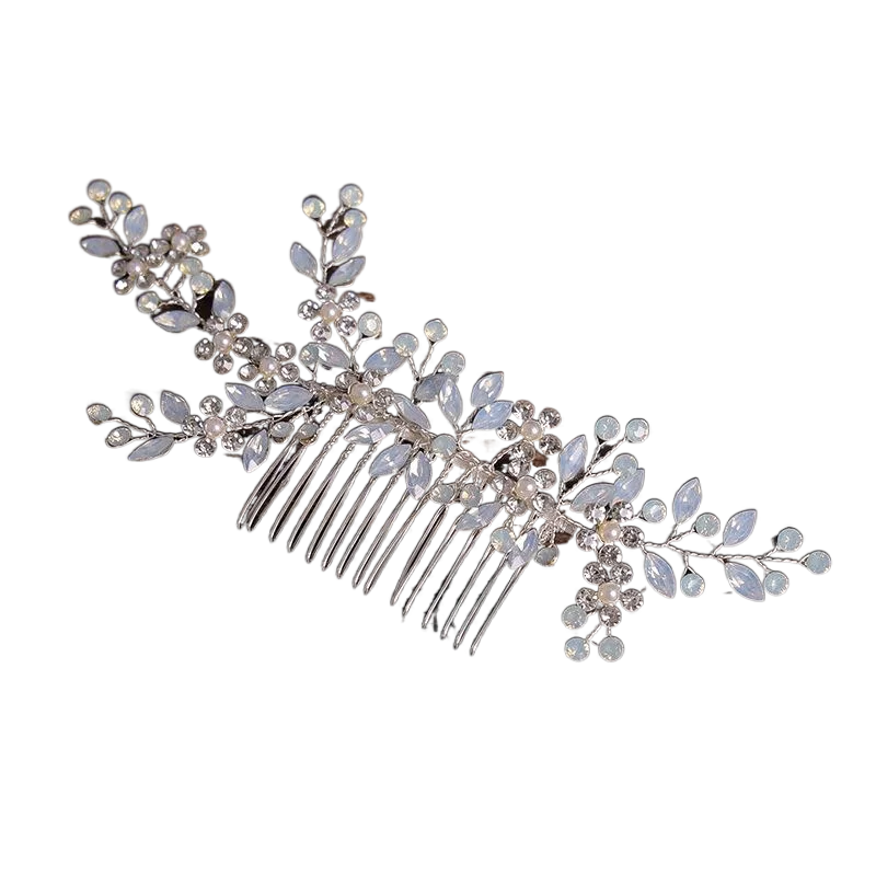 Gold Flowers rhinestone comb Wedding Accessories Bride Bridal Floral Head Pieces Hair Jewelry