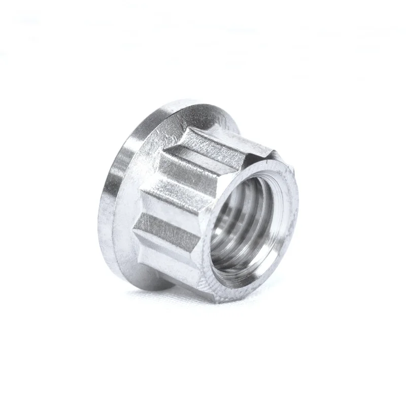 Titanium 12 pt flange nut gr5 M8