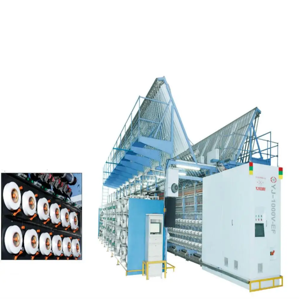 1000V-EF HIGH SPEED DRAWING TEXTURING MACHINE WITH THE FUNCTIONTO MAKE THE SPANDEX AND NYLON COVERING TOGETHER