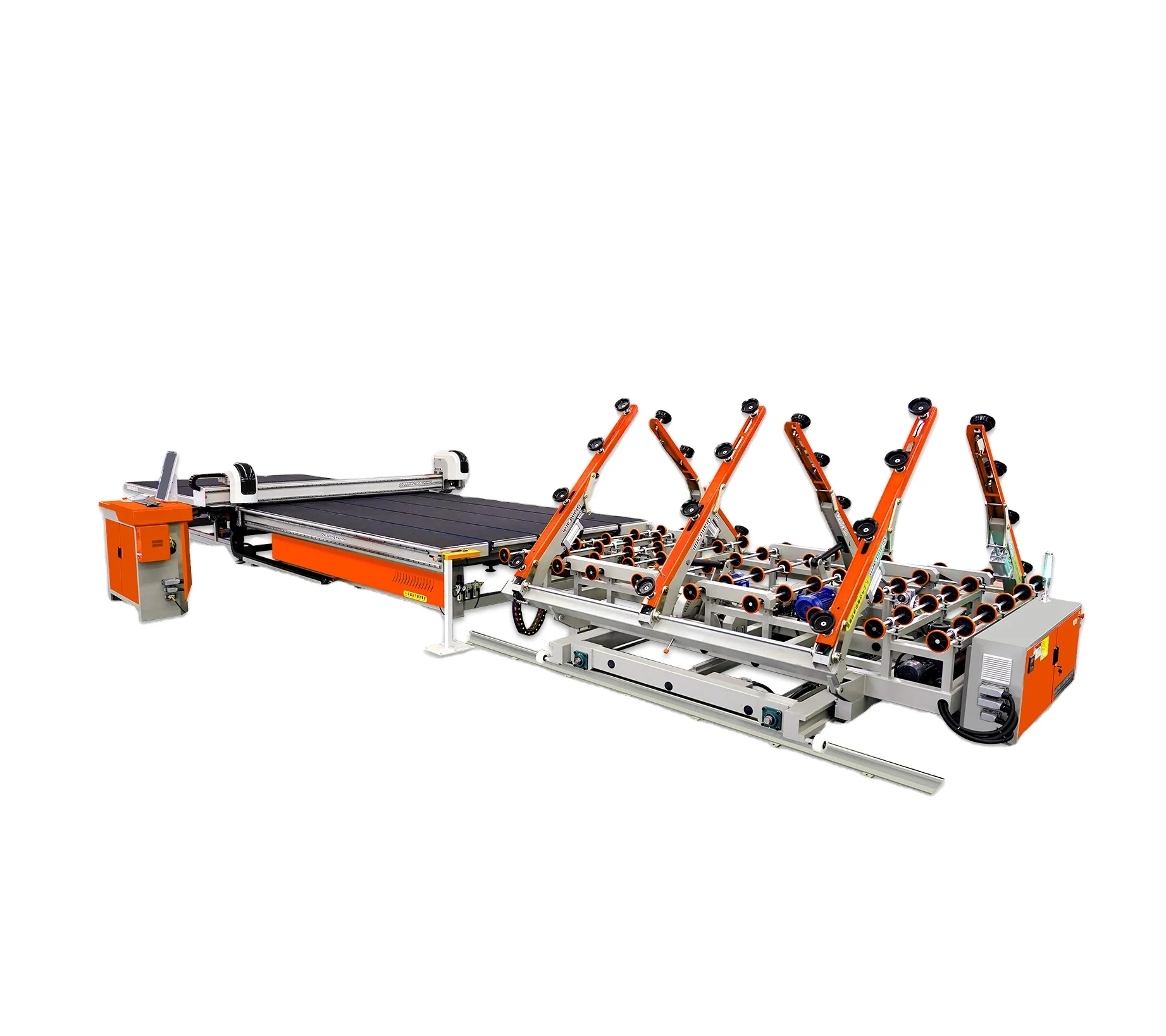 Full  Automatic CNC Glass Loading Cutting Breaking Line Windows Glass Processing Machinery Glass Cutting Machine