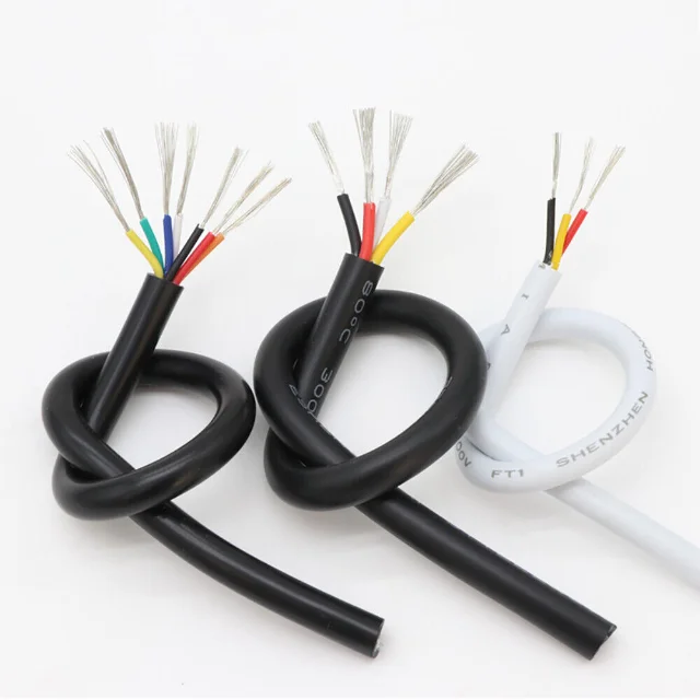AWM UL2464 Shielded Signal Electronic Wire 2464 2-4 Core PVC Shielded Signal Cable for Noise Reduction Control Applications