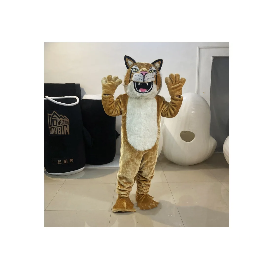Cartoon Character Mascot Costumes for Sale Tiger Realistic Animal Custom Design Mascot Soft Plush Customized Unisex Advertising
