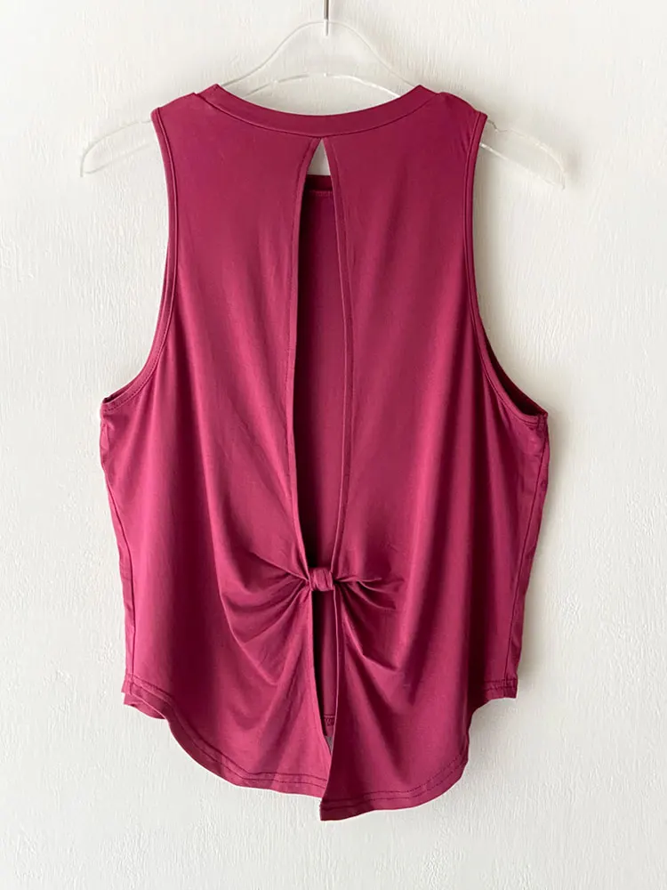 High Quality Custom Logo Gym Open Back Crop Tank Tops Fitness Crop Tops Sports Bras Yoga