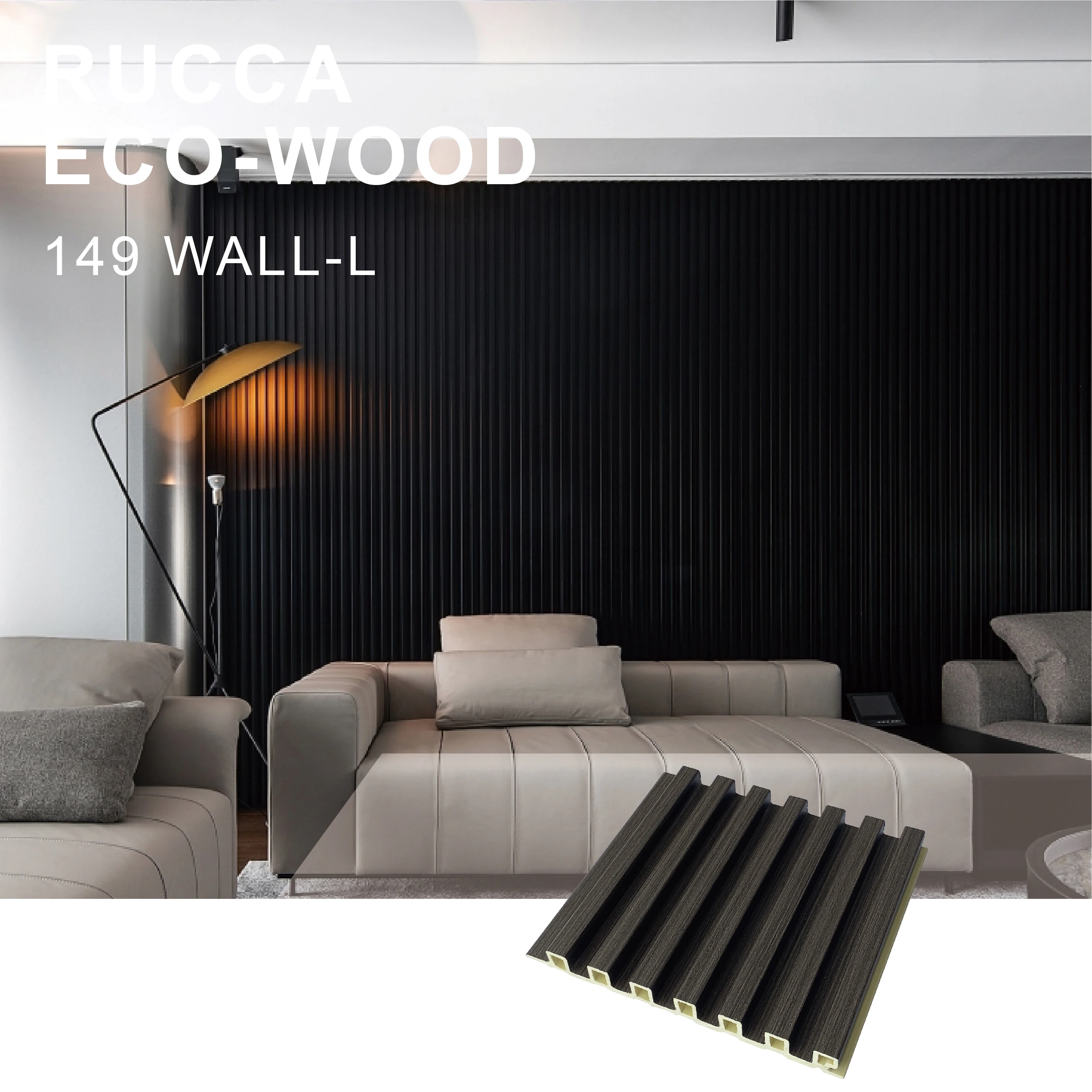 Foshan Rucca PVC Wood Composite Wall Panel For Interior Decoration,Exterior Wall panels