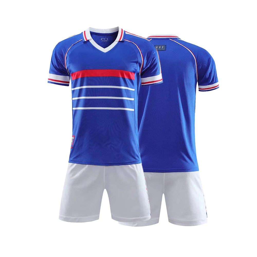 France 1998 Retro Soccer Jersey Design Details - Support Your Team in Style Football Uniform