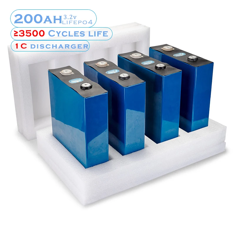 Free Shipping 3.2Volt 202Ah 280ah 8pcs Lithium Ion Lifepo4 Battery for Solar Energy Storage Systems