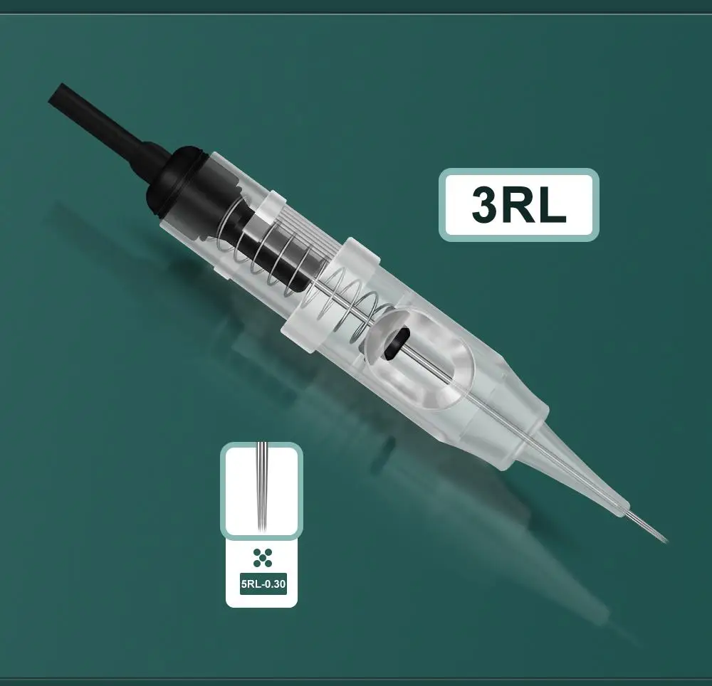 316 stainless steel Cartridge Needles Disposable  0.18/0.2/0.25/0.3/0.35/0.4MM 1RL