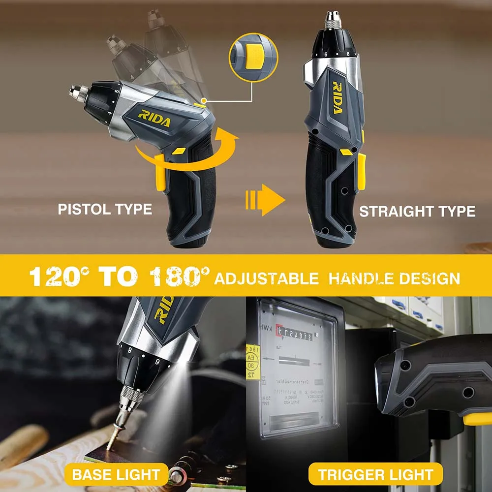 4.8V Li-ion Battery 45pcs per set Two model Cordless Screwdriver Mini Power Electric Screwdriver