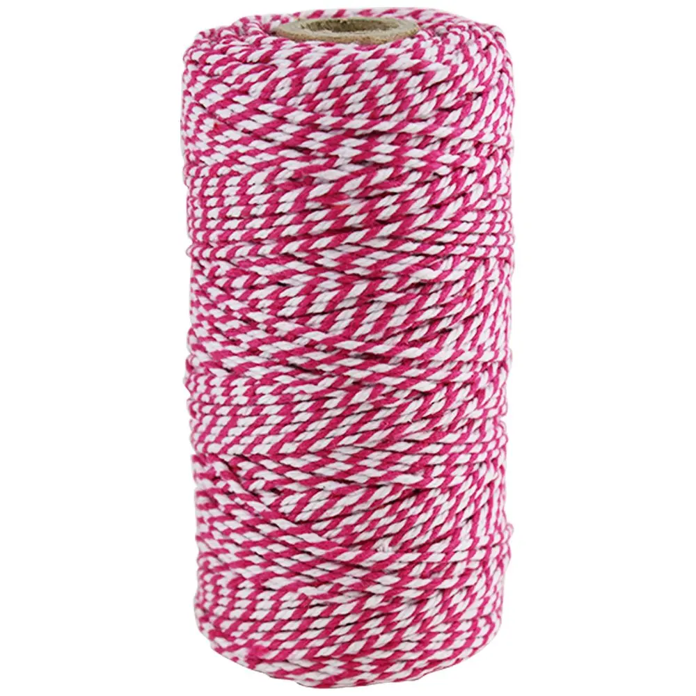 110yd 12Ply Fuchsia жевательная резинка твист декоративные Пекари шпагат из хлопка