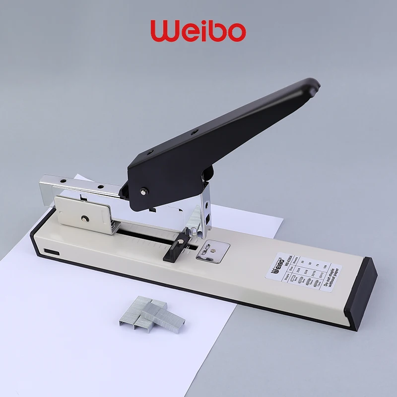 Weibo High Quality  Office save labour rotatable Staplers 8390A with stapler stationary supply manual metal  Minimalist style ps