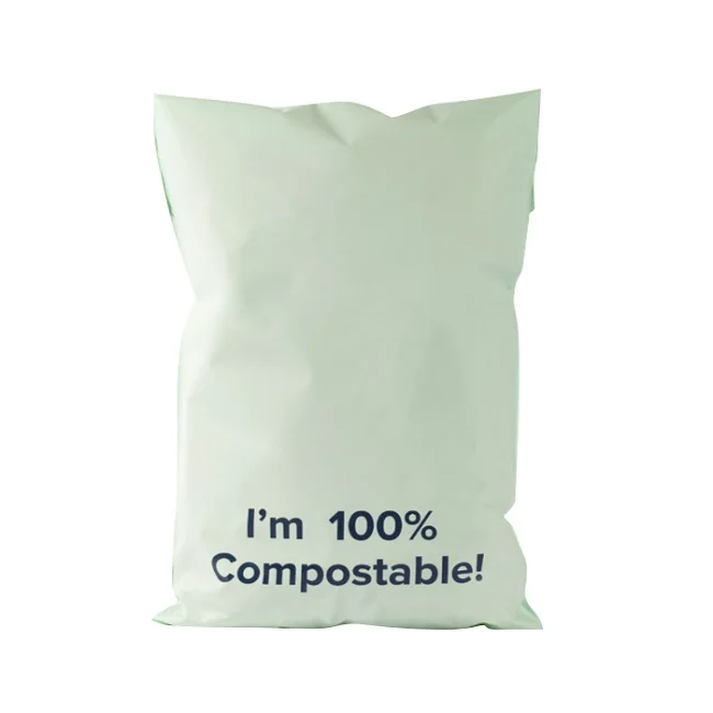 wholesale custom biodegradable compostable plastic self adhesive mailing bag with logo