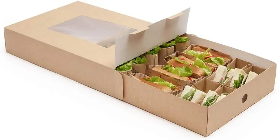 Resistant Insert For Catering Boxes - High Wall, Sturdy, Kraft Paper Insert For Catering Food Containers, Trays Sold Separately