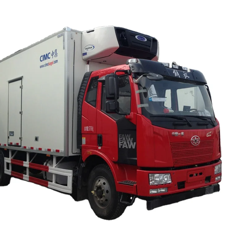 FAW Tiger VR7 J6P JH6 Cool Automatic Diesel Engine 4*2 6*4 180Hp 360hp New Euro2 Euro5 10-30 Ton Hot Sale Refrigerator Truck