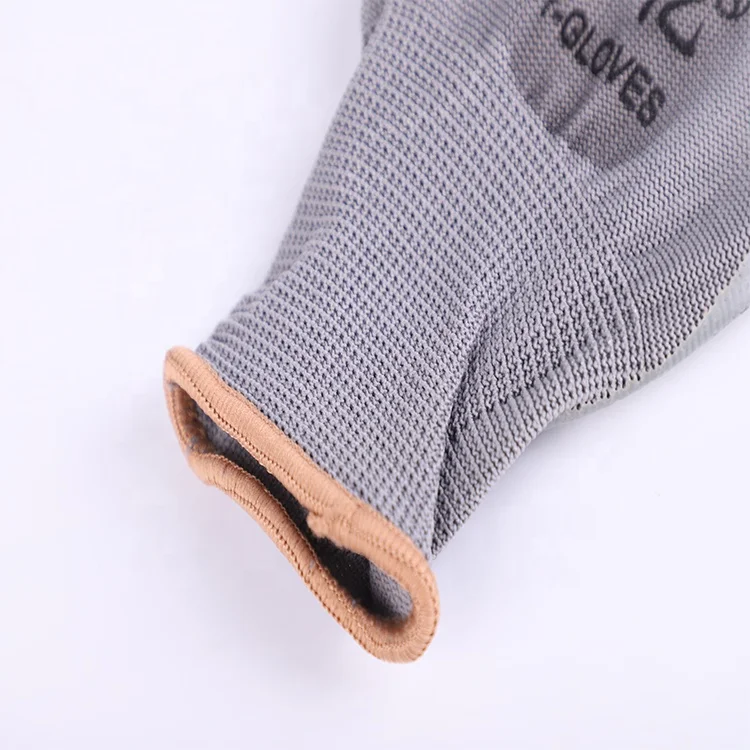 free sample nylon grip gloves knitted latex coated wrinkle work gloves