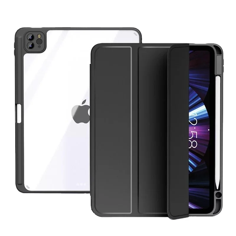 High Quality acrylic hard transparent i pad case for apple ipad pro 11 inch 2021 air 4 ipad air 5 2022 cases de ipad