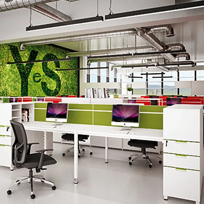 Hot sale Y shaped 120 degree office workstation with open screen partition