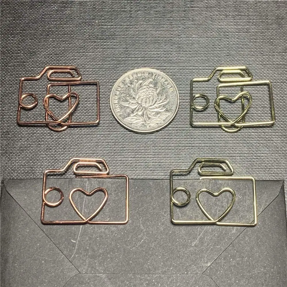 50 Piece Camera Shape Paper Clips,Funny Planner Clips for for Fun Office Supplies School Gifts Wedding Decoration