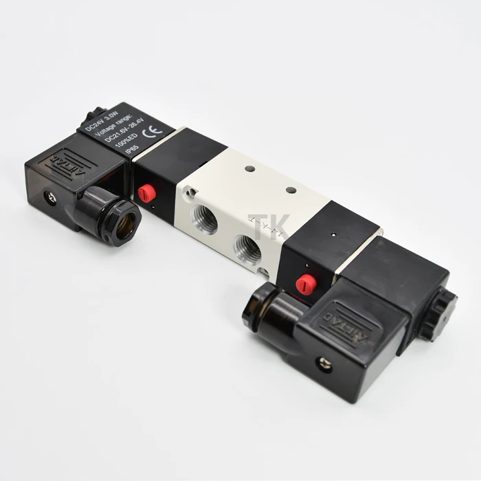 AirTAC 4V100 серия соленоид 4V110M5AI 4V12006BG 4V22008BG 4V42015BG 4V32010BG 12V 5/2 способ 5/3 Пневматический электромагнитный клапан