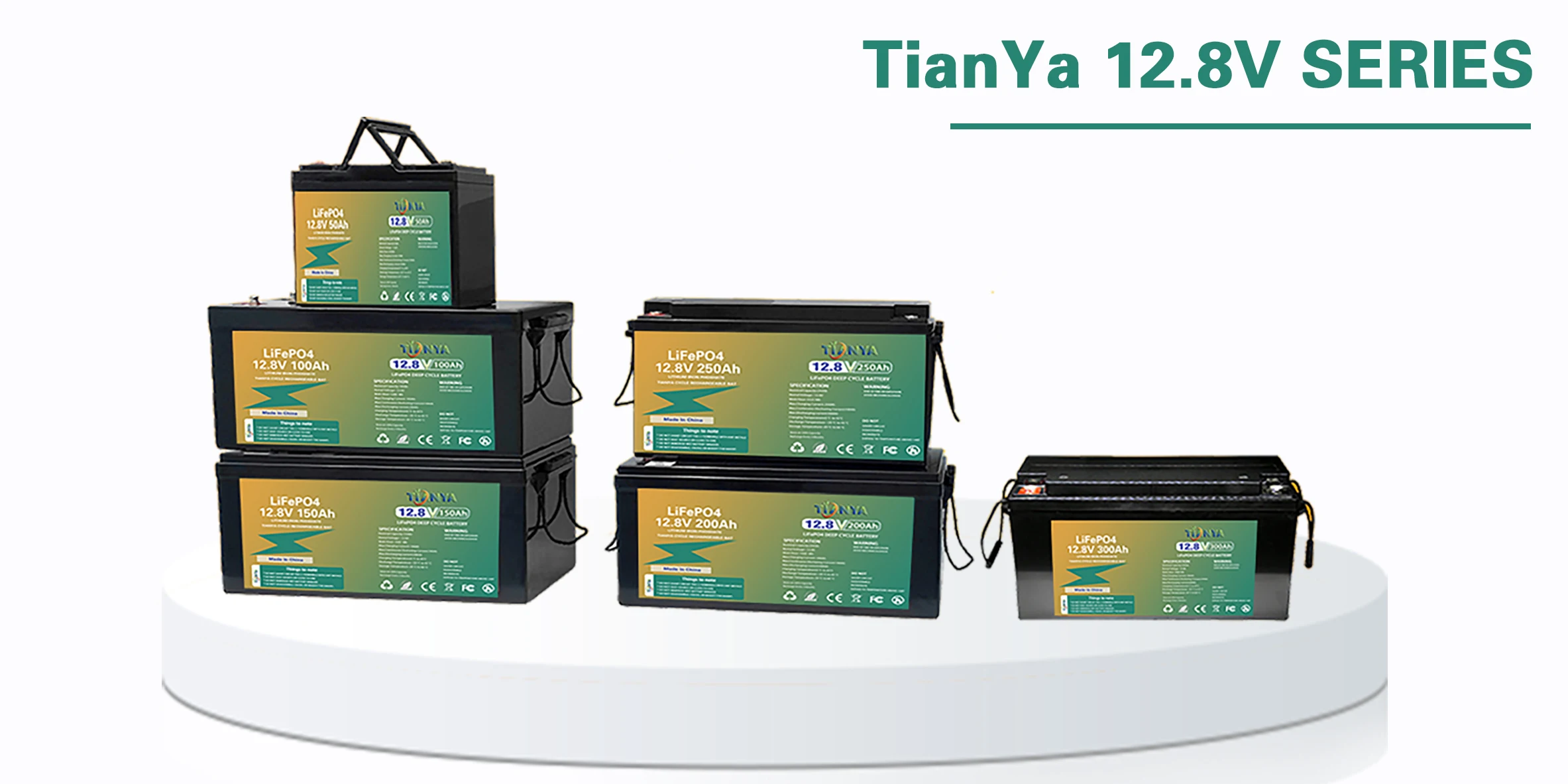High Capacity Hot Selling RV lifepo4 Battery Pack 12V 100Ah 200Ah 300Ah  For Outdoor Lighting Lithium Iron Phosphate Battery