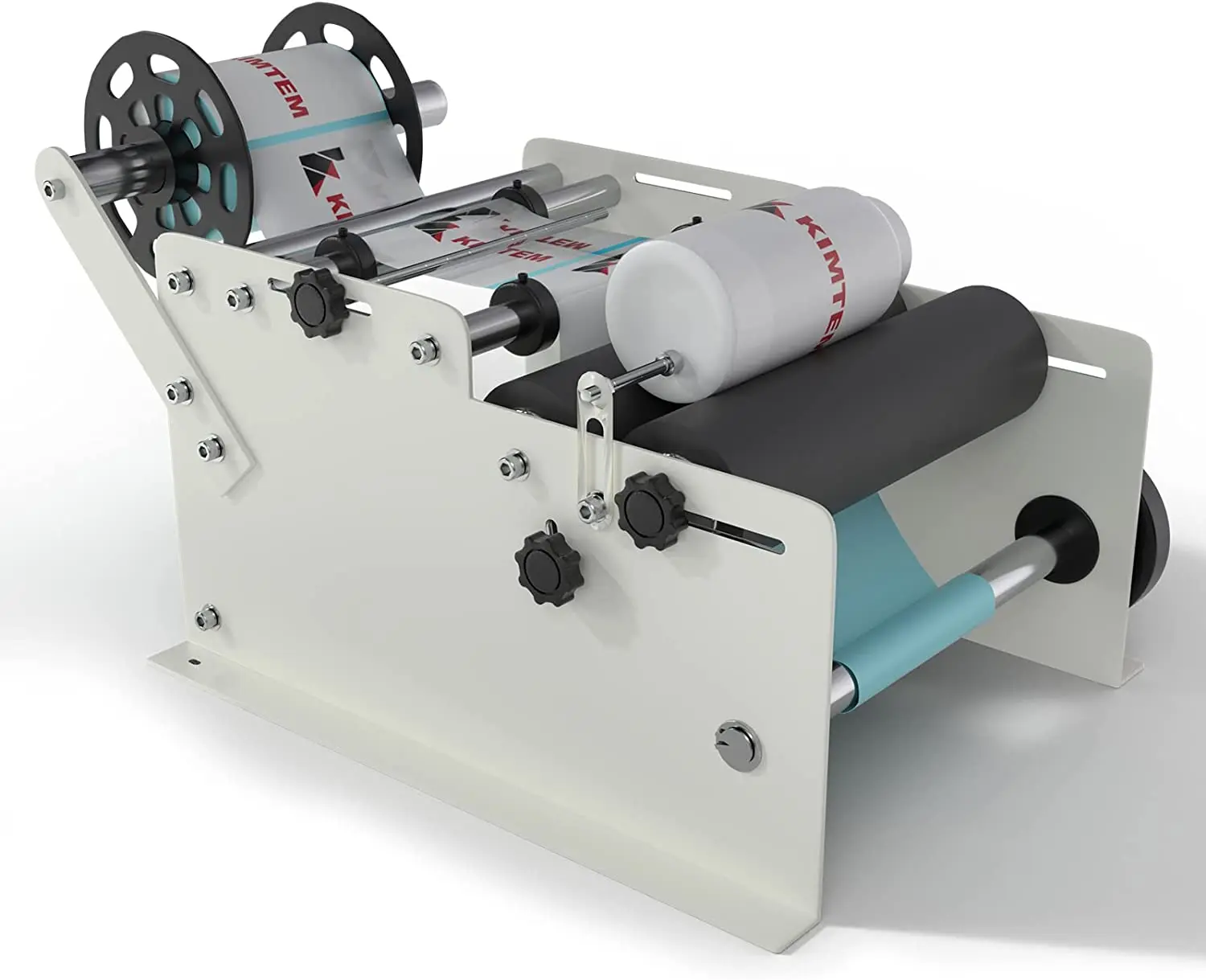 ZS-50 Manual Mineral Water Plastic Round Bottle Labeling Machine For Round Bottles Sticker Label Packing Machine