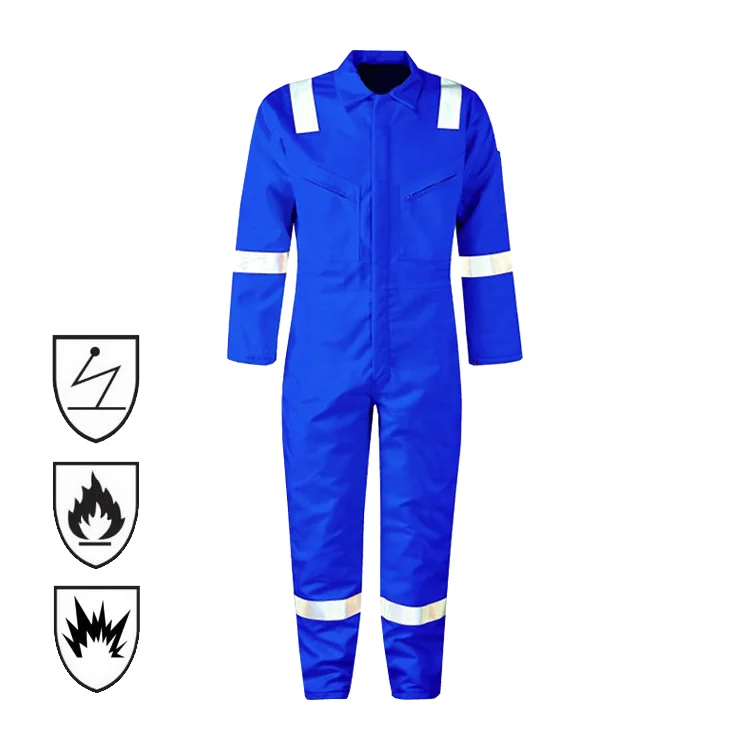 Factory Supply Oil Rig Oil Field Aramid Nomex One Piece Inherent Fire Proof Coverall