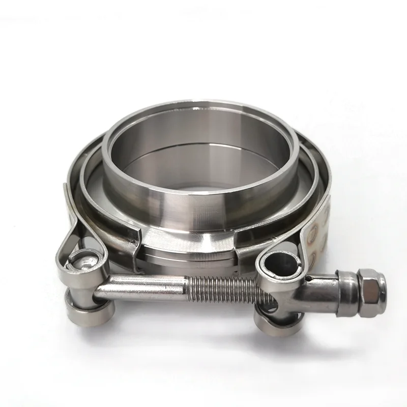 Ss 304 Silence Generator Automotive Exhaust Down Pipe Standard T Bolt V Band Clamp And Standard Flanges Kits