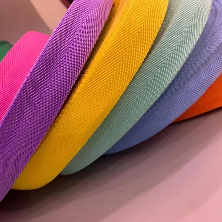 Manufacturers Customize Environmental Protection 25mm Polypropylene Straps Black Coated Edge Binding Webbing For Bags