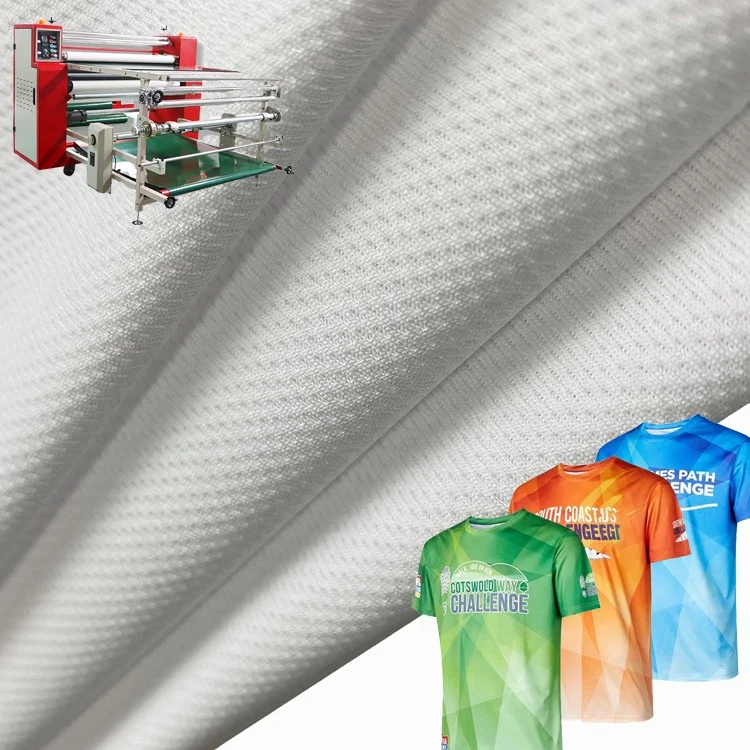 Manufacturer Wholesale 100% Polyester Dry Fit Sports Fabric Bird Eye Elastic Mesh 75d Breathable White Fabric for Sportswear