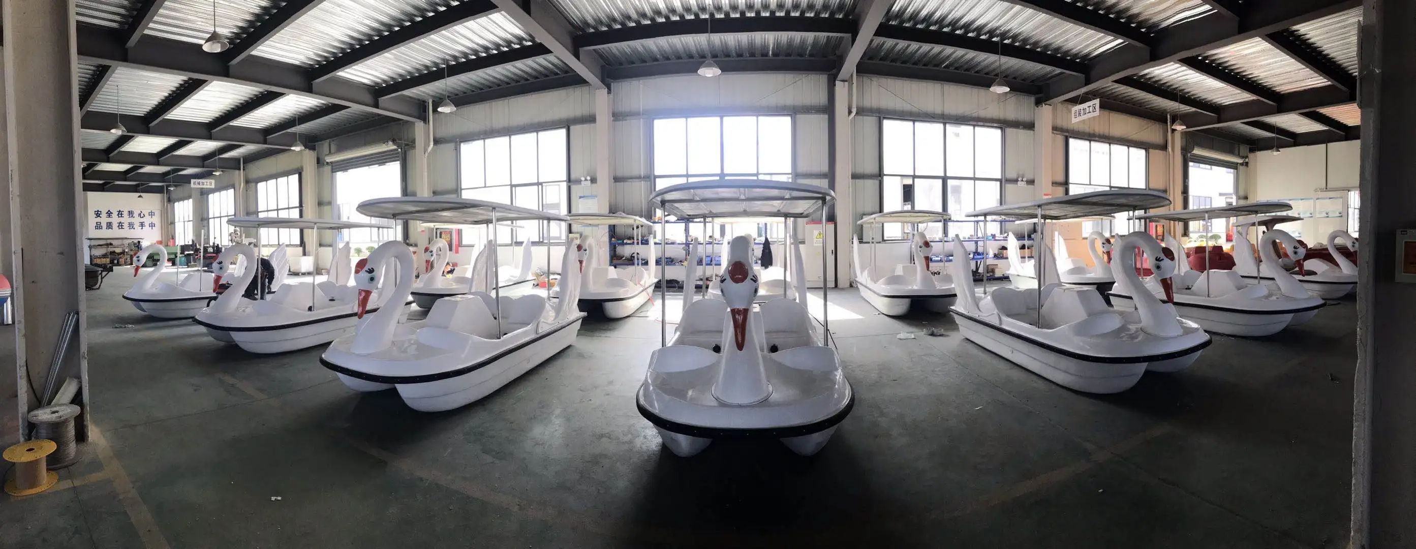 FRP swan pedal tour boat thick fiberglass pedal boat for sale