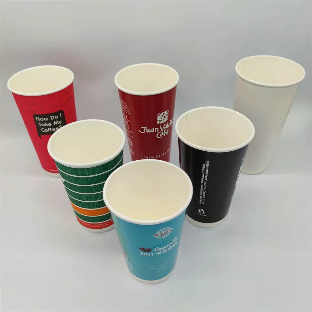 High Quality Paper Cup Customized Logo Printed Disposable Paper Coffee Cup