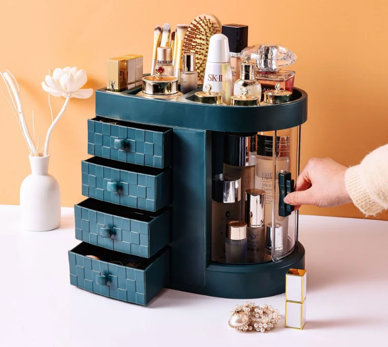 pvc big Makeup Organizer Drawers Acrylic drawer Cosmetic Jewelry Storage Case Display Boxes for Bathroom Dresser and Countertop