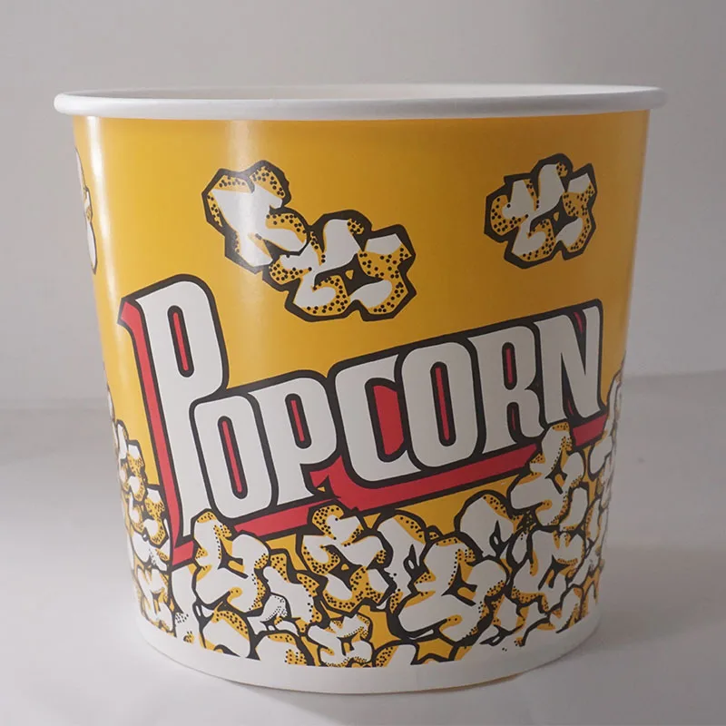 Wholesale custom logo printed paper food buckets custom plastic popcorn bucket