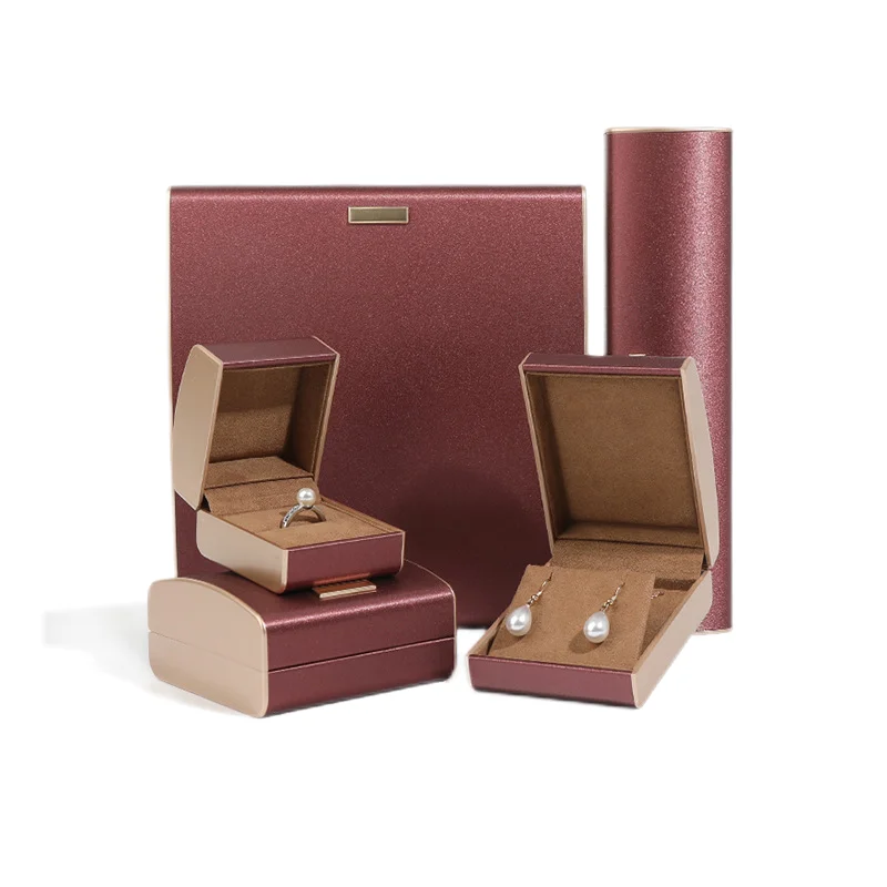 Carline Topsale Leather Bracelet Box High End Customized Pu Leather Fashion Fine Jewelry Necklace Bracelet Ring Boxes For Women