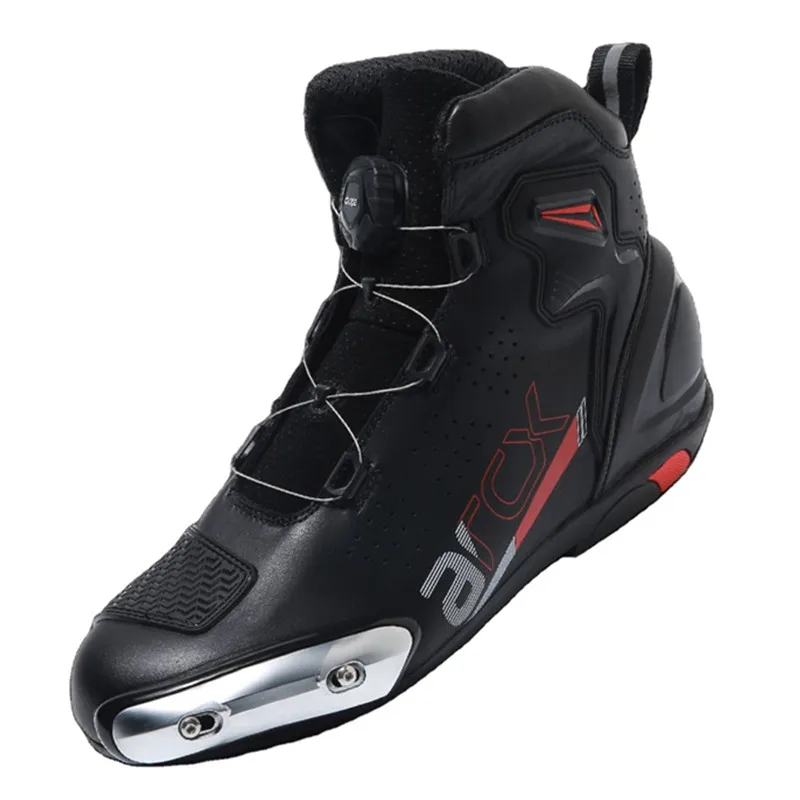ARCX Motorcycle Shoes Moto Motorbike Ankle Stainless Steel Slider Anti-Skip Reflective Speed Riding Auto Racing Wear Boots