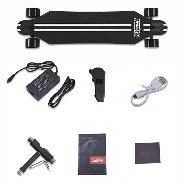 US warehouse usa free shipping 4 wheel electric skateboard longboard 10ply canadian maple ultra thin electric skateboard