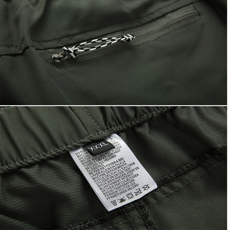 Windbreaker Tactical Pants Waterproof Detachable Trousers Outdoor Hiking Work Ultralight Cargo Pants For Men Women