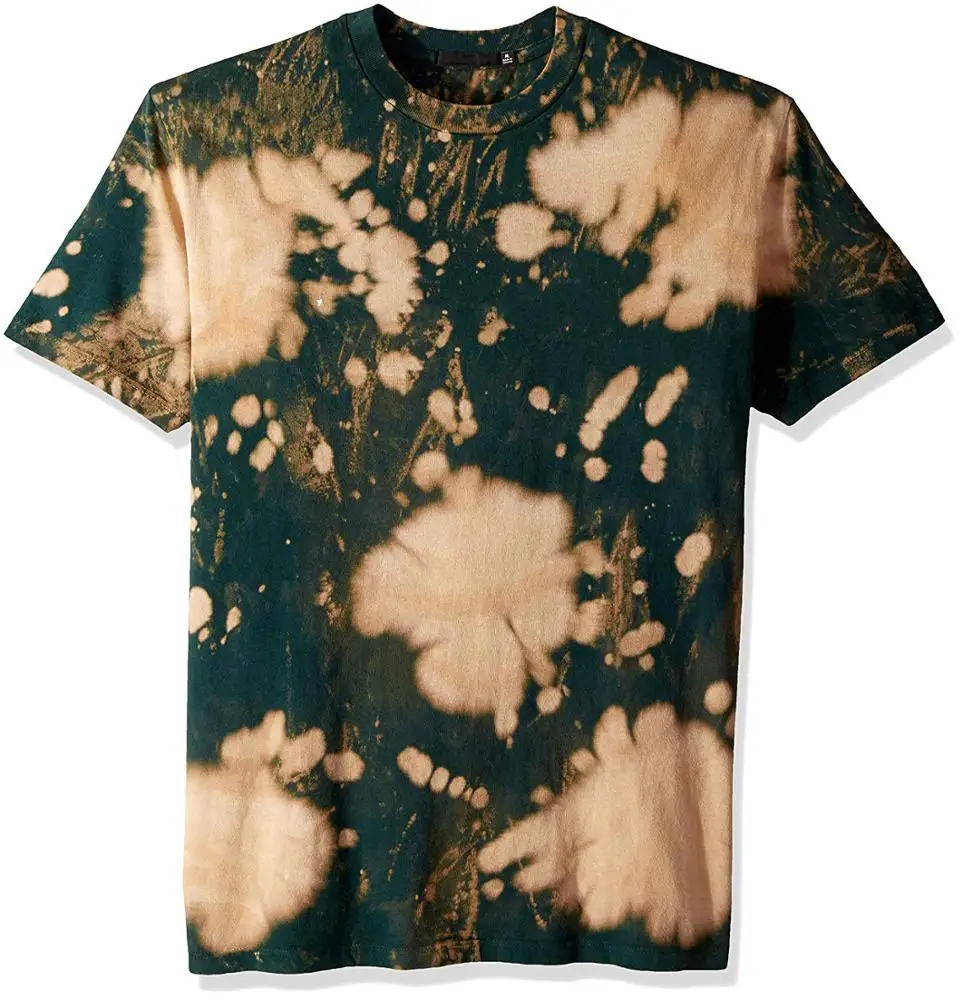 
2019 New Wholesale Mens Polyester Cotton Blend T Shirt Tie Dye Distressed Men T Shirt 