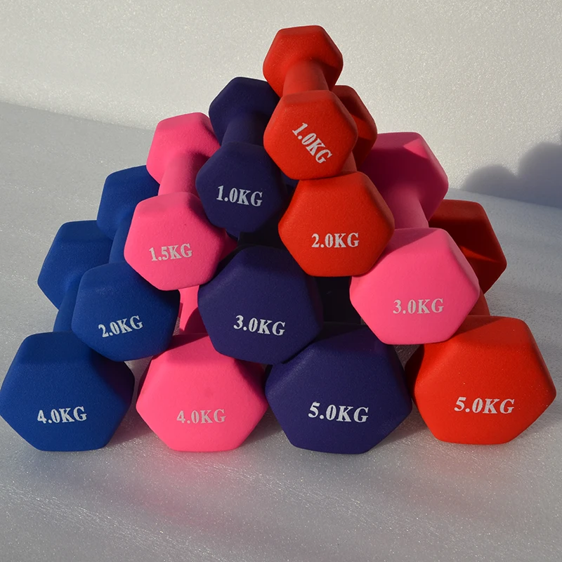 Home Gym Fitness Adjustable Neoprene Dumbbell women training mini rubber dumbbell set