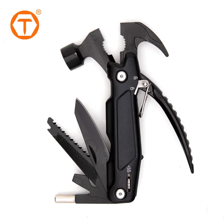 portable outdoor multi purpose hand tools stainless steel multitool hammer wrench pocket folding pliers set
