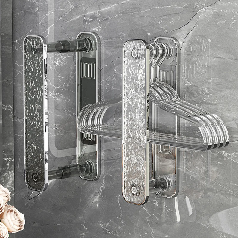 Wall-Mounted Metal Kitchen Organizer No Punching Required Plastic Storage Rack Expansion Toilet Clothes Hanger Stocked Features