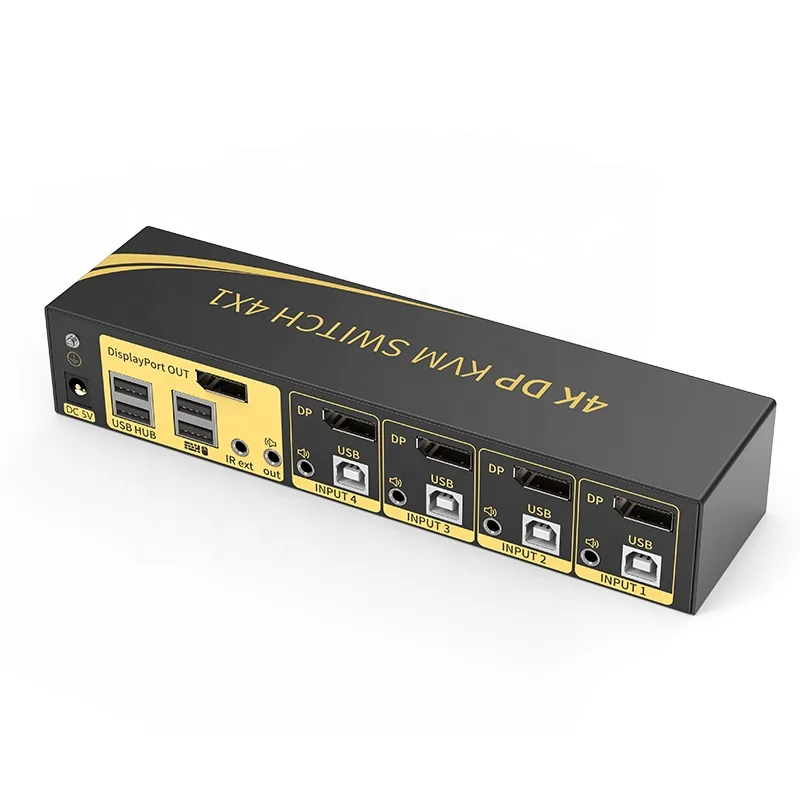 EKL 4-портовый дисплей kvm usb переключатель 4k @ 60 Гц с