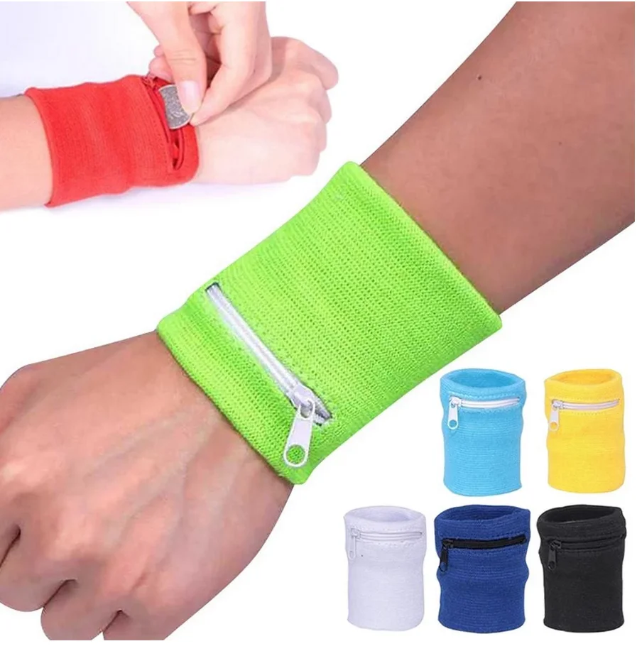 Running Sports Arm sleeve Bag Wrist Wallet Pouch For MP3 Key Card Storage Bag Case Badminton Basketball Wristband Sweatband