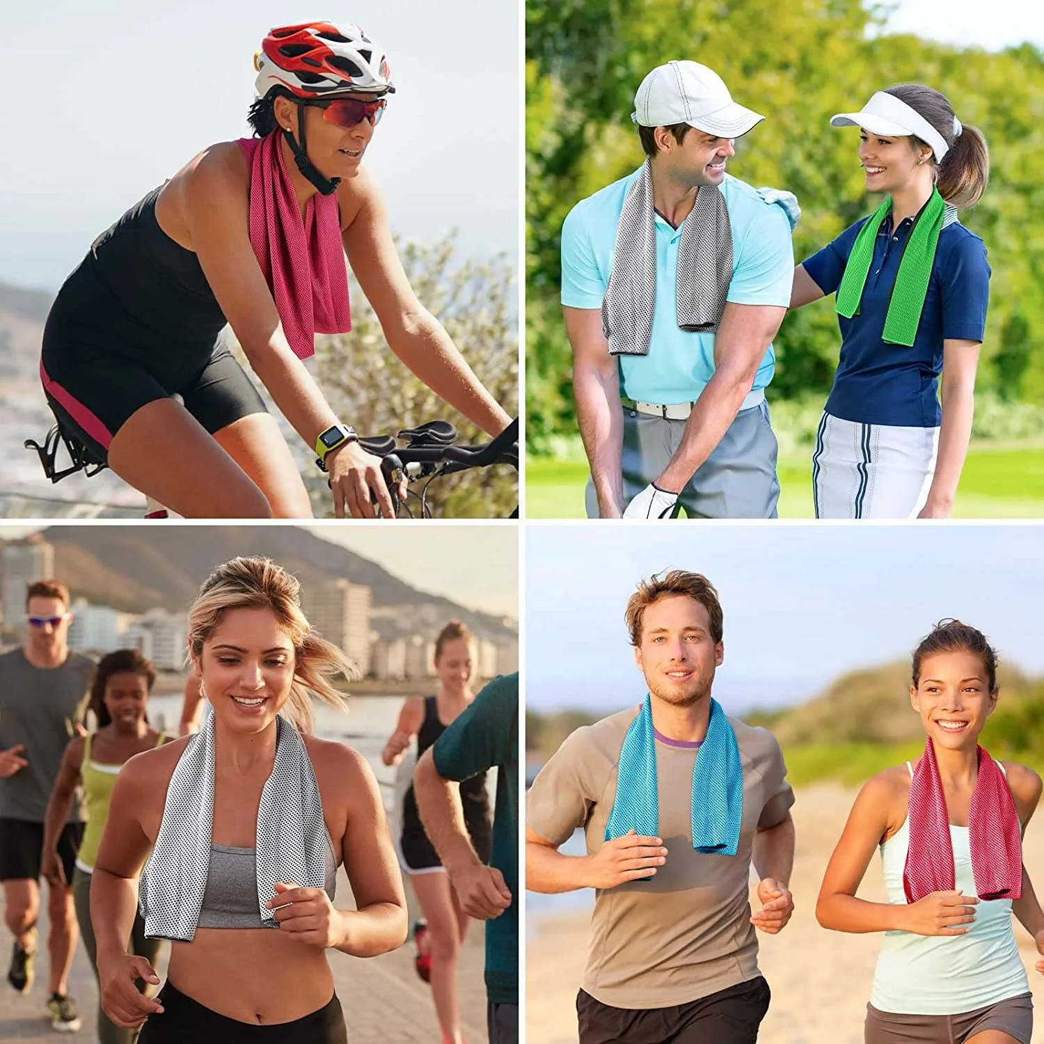 RPET instant cooling customized logo ice sport sublimation gym microfiber cooling towel sports logo custom cooling towel for gym