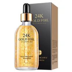 24k  Gold Hyaluronic Acid Hydrating Serum Face Vitamin C Facial Brightening Serum Private Label Organic Facial HA Serum