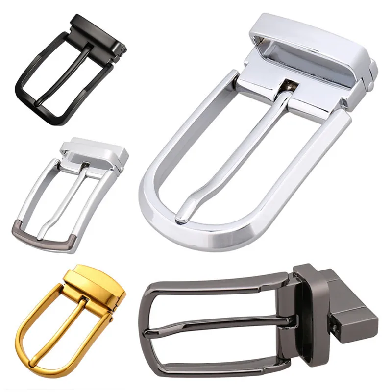 LQbelt 35MM Pin Buckle For 3.3CM Belt With Holes Alloy Reversible Buckles Factory OEM Custom Logo Wholesale Stock