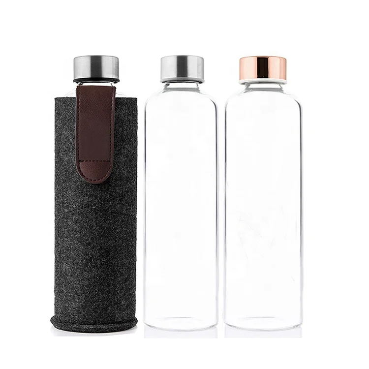 New arrival leak proof round shaped wholesale flat glass water bottles bpa free no minimum