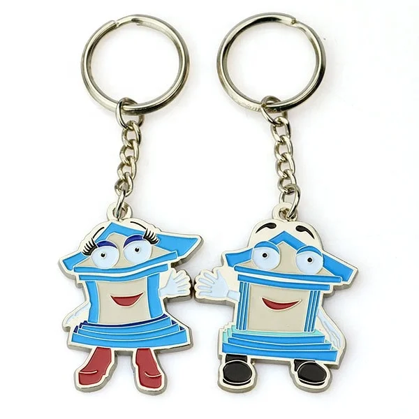 Top Selling Chic Modern Miniature Metal Custom Logo Keychain hoop In Different Colors For Practical Gift