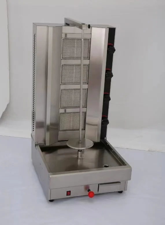 New Design 4 burners Industrial dried meat gas shawarma grill machine turkey doner kebab equipment grill