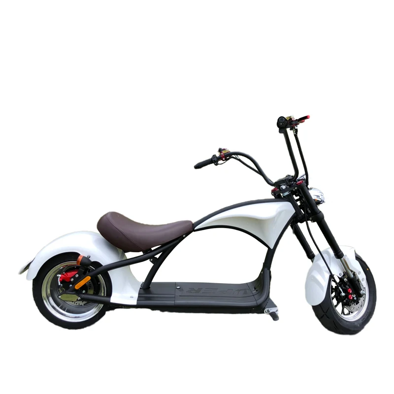 Electric Scooter Retro E Motorcycle 2kw LCD Display Reverse Gear Hydraulic Shock Absorber Removable Battery Citycoco